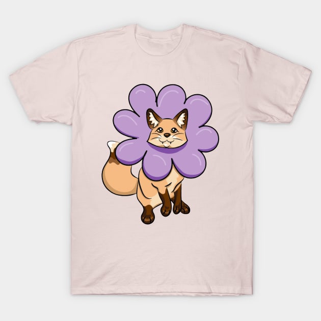 Sunny the Fox Flower T-Shirt by Lady Lilac